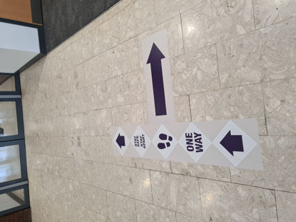 Picture of COVID-19 Wayfinding Directional Arrow Signage