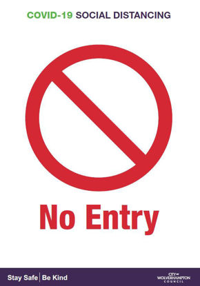 Picture of COVID No Entry Sign