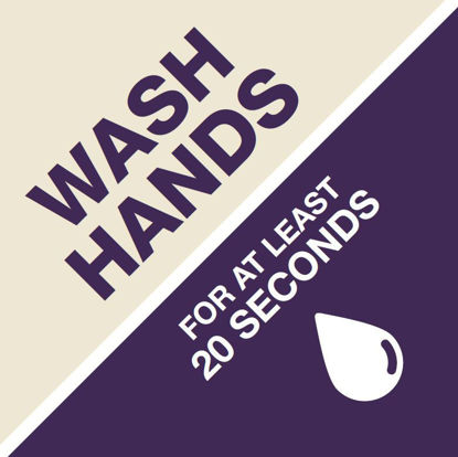 Picture of COVID-19 Wash hands for 20 Secs Sign