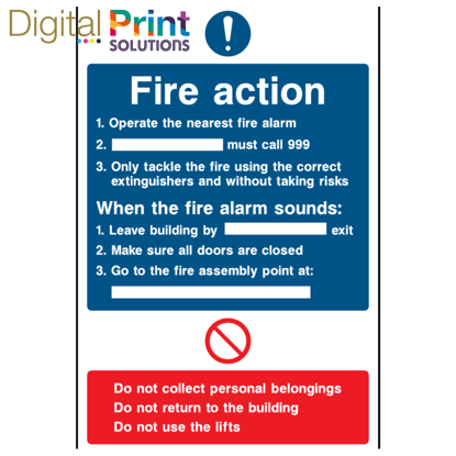 Picture of FIRE ACTION TEMPLATE 25