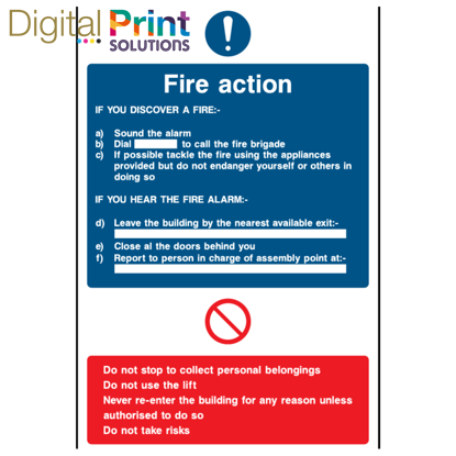 Picture of FIRE ACTION TEMPLATE 26