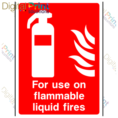 Picture of FOR USE ON FLAMMABLE LIQUID FIRES