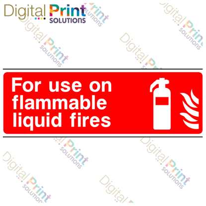 Picture of FOR USE ON FLAMMABLE LIQUID FIRES