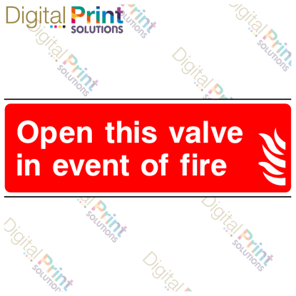 Picture of OPEN THIS VALVE IN EVENT OF FIRE