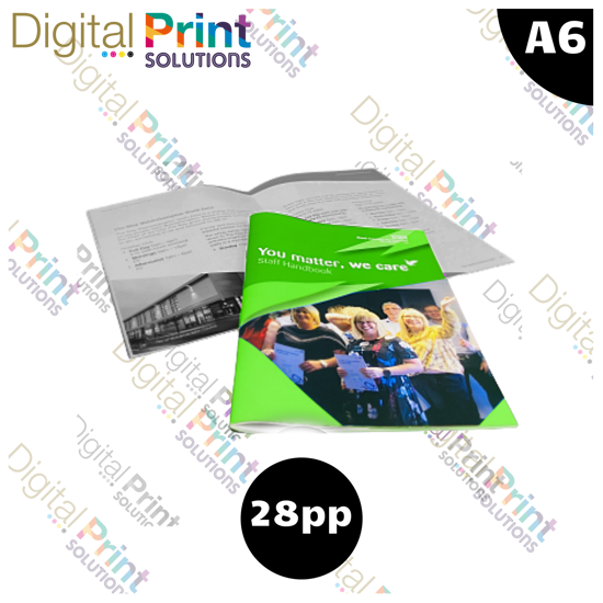 Picture of A6 28pp F/C + B/W Booklet