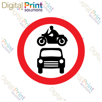 Picture of all motor vehicles prohibited
